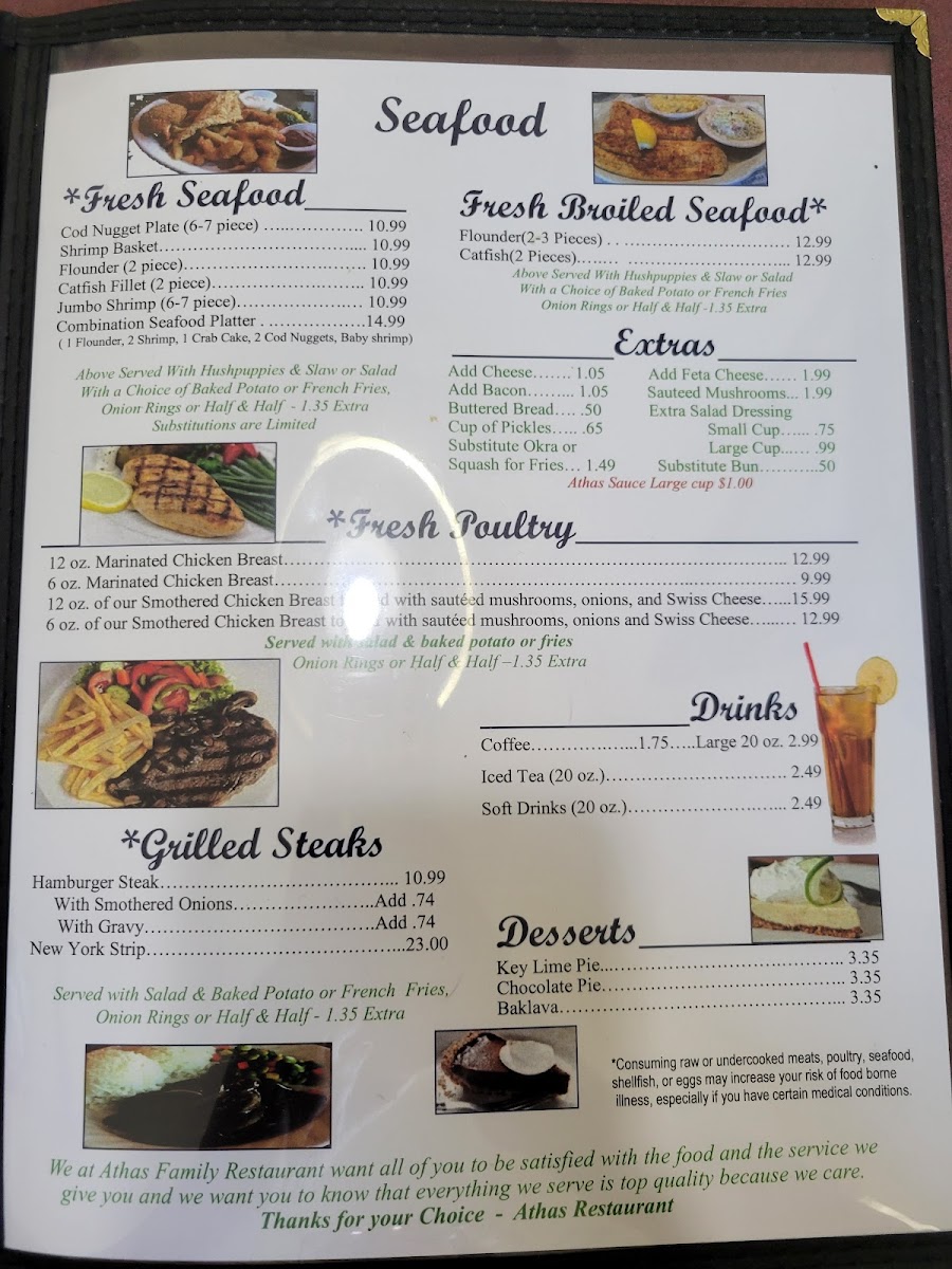 Athas Family Restaurant Menu - Image 3